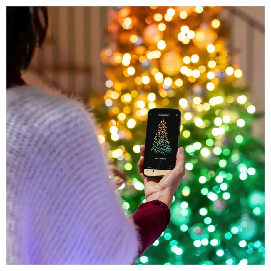 Twinkly Candies TWKC100RGB-T 6 m 100 RGB LED küünlakujulised nutikad jõulutuled, värvilised, sisetingimustesse, WiFi/Bluetooth, USB-C – 9