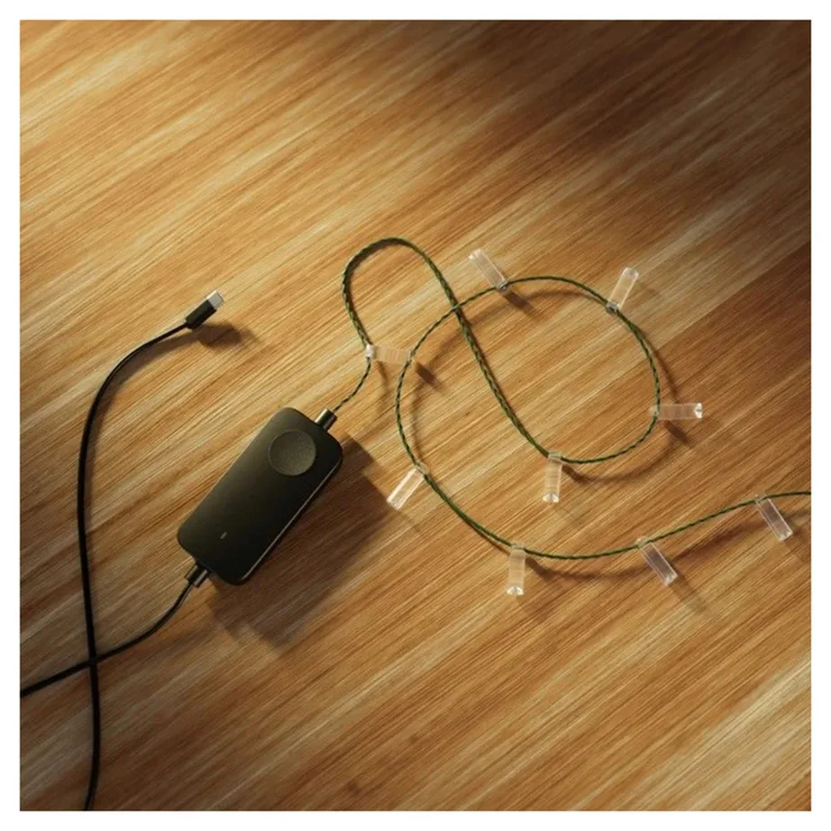 Twinkly Candies TWKC200RGB-G 12 m 200 RGB LED küünlakujuline nutikas jõulutulukett siseruumidesse, USB-C, värvimuutev, ühilduv Alexa/Google/Razer – 6