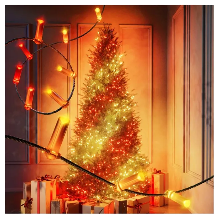 Twinkly Candies TWKC200RGB-T 12 m 200 RGB küünlakujulised LED-jõulutuled, mitmevärviline, WiFi/Bluetooth, USB-C, IP20, nutijuhtimine