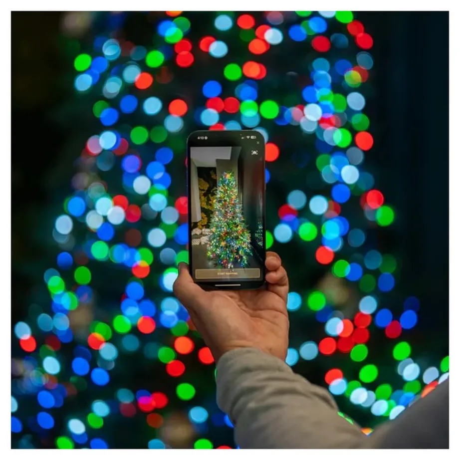 Twinkly Candies TWKP100RGB-G 6 m 100 RGB LED pärlikujuline nutivalguskett sise- ja välistingimustesse, mitmevärviline, Wi-Fi ja Bluetooth, hämardatav – 5