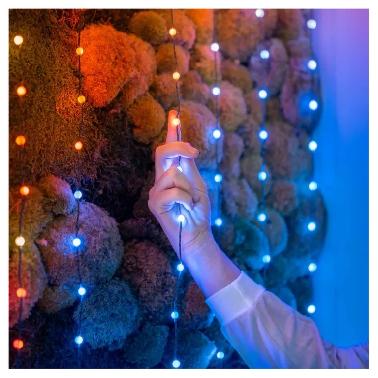 Twinkly Candies TWKP100RGB-T 6 m RGB 100 LED nutikas jõulutulukett sisetingimustesse, WiFi ja Bluetooth, mitmevärviline, juhitav iOS/Androidiga