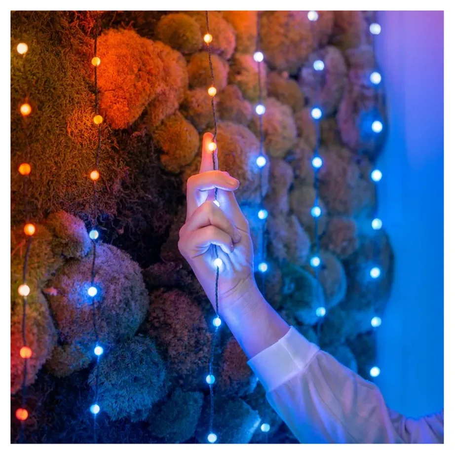 Twinkly Candies TWKP100RGB-T 6 m RGB 100 LED nutikas jõulutulukett sisetingimustesse, WiFi ja Bluetooth, mitmevärviline, juhitav iOS/Androidiga – 3