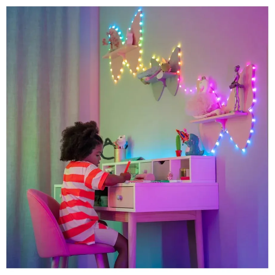 Twinkly Candies TWKP100RGB-T 6 m RGB 100 LED nutikas jõulutulukett sisetingimustesse, WiFi ja Bluetooth, mitmevärviline, juhitav iOS/Androidiga – 7