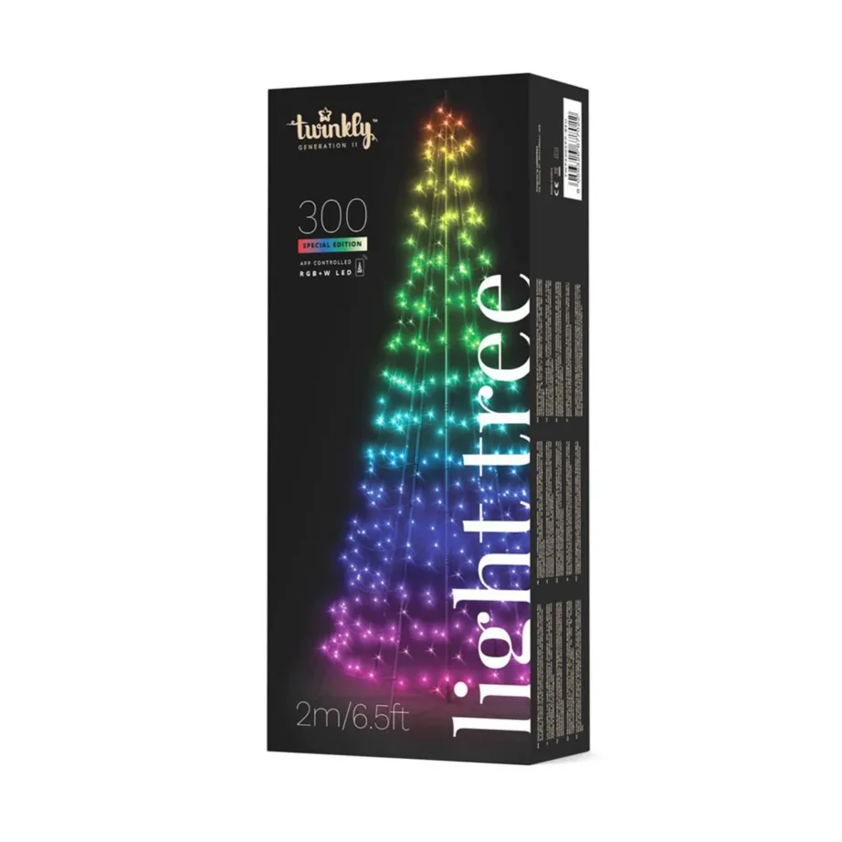 Twinkly Light Tree TWP300SPP-BEU 2 m 300 RGBW LED nutipuu sise- ja välistingimustesse, Bluetooth/Wi-Fi, IP44