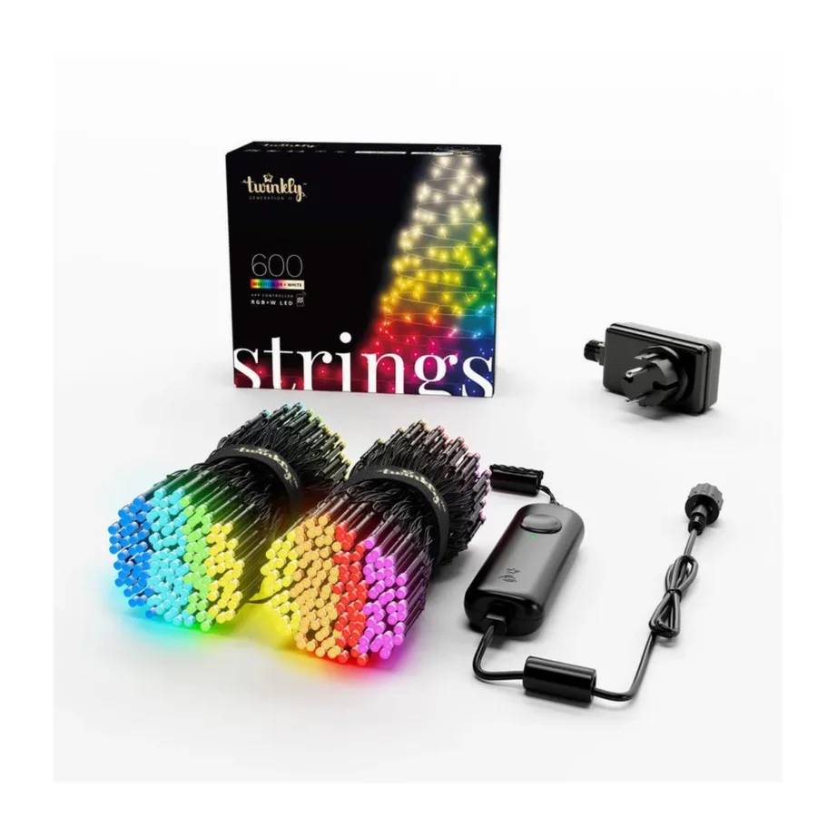 Twinkly Strings TWS600SPP-BEU 600 RGBW LED 48 m nutikas valguskett, IP44, värviline, Wi-Fi/Bluetooth – 2