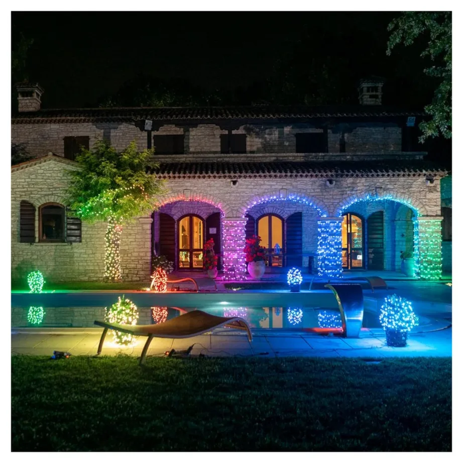 Twinkly Strings TWS600SPP-BEU 600 RGBW LED 48 m nutikas valguskett, IP44, värviline, Wi-Fi/Bluetooth – 4