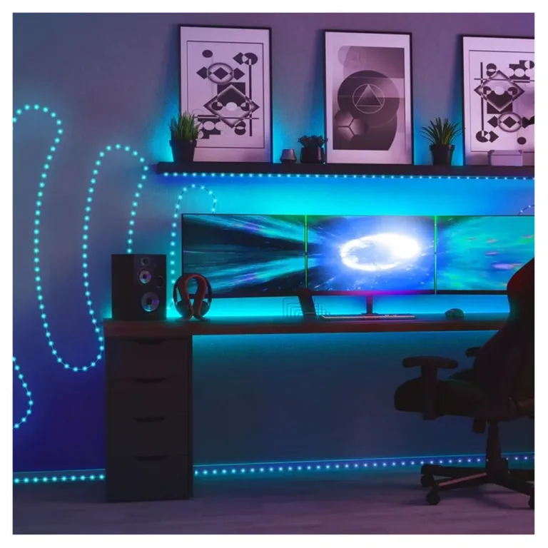 Twinkly TWD400STP-TEU 2 m mitmevärviline LED ribavalgusti siseruumidesse, nutijuhtimine Wi-Fi/Bluetooth, hämardatav, IP20