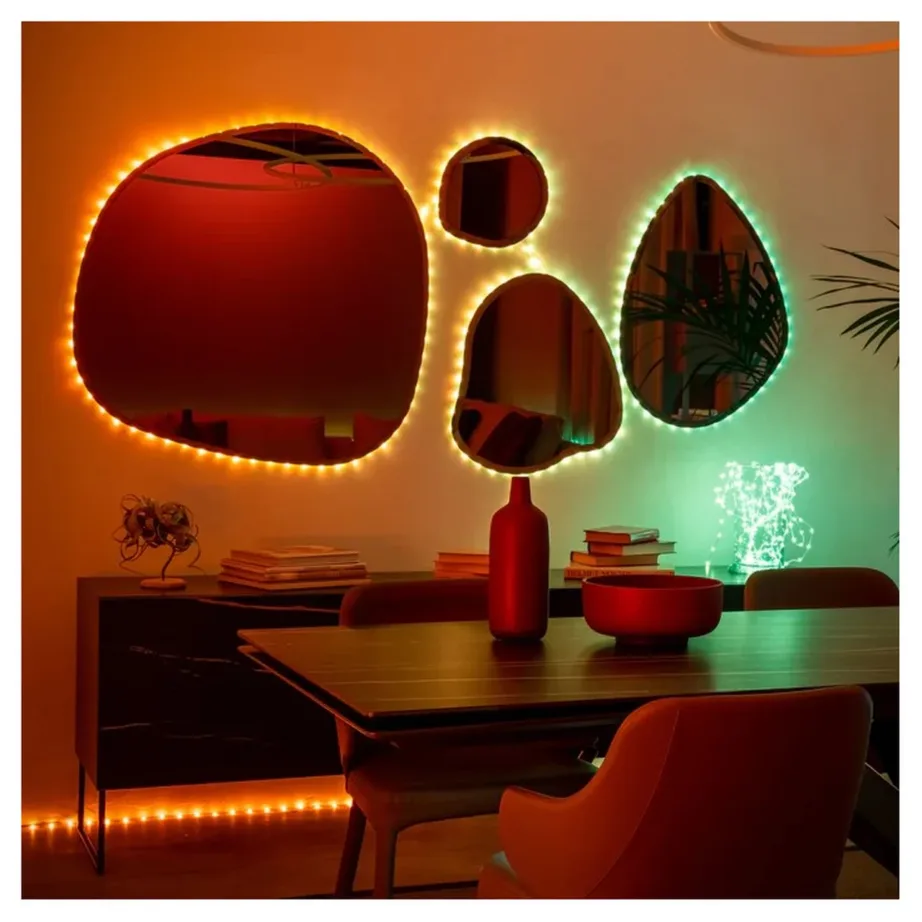 Twinkly TWD400STP-TEU 2 m mitmevärviline LED ribavalgusti siseruumidesse, nutijuhtimine Wi-Fi/Bluetooth, hämardatav, IP20