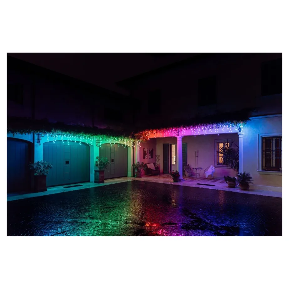 Twinkly TWI190STP-TEU 5 m 190 RGB LED IP44 nutikad multivärvilised jääpurikujulised jõulutuled sise- ja välistingimustesse, juhitav nutiseadmega – 4
