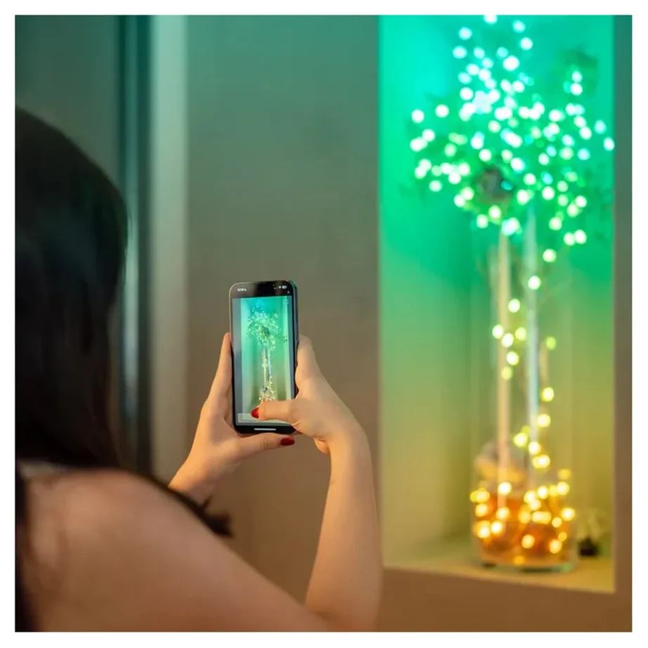 Twinkly TWKH200RGB-G 6 m 200 RGB LED südamekujulised siseruumide jõulutuled WiFi/Bluetooth-iga, hämardatavad, nutijuhtimine – 5