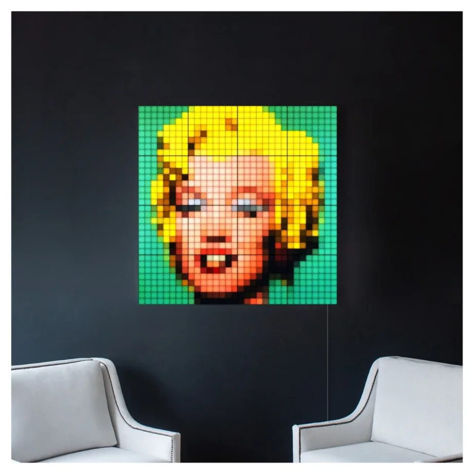 Twinkly TWQ064STW-03-BAD 3-osaline must Wi-Fi/Bluetooth nutikas LED seinavalgustuse laienduskomplekt – 7