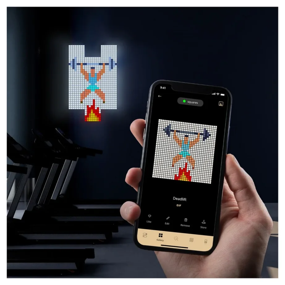 Twinkly TWQ064STW-03-BAD 3-osaline must Wi-Fi/Bluetooth nutikas LED seinavalgustuse laienduskomplekt – 8