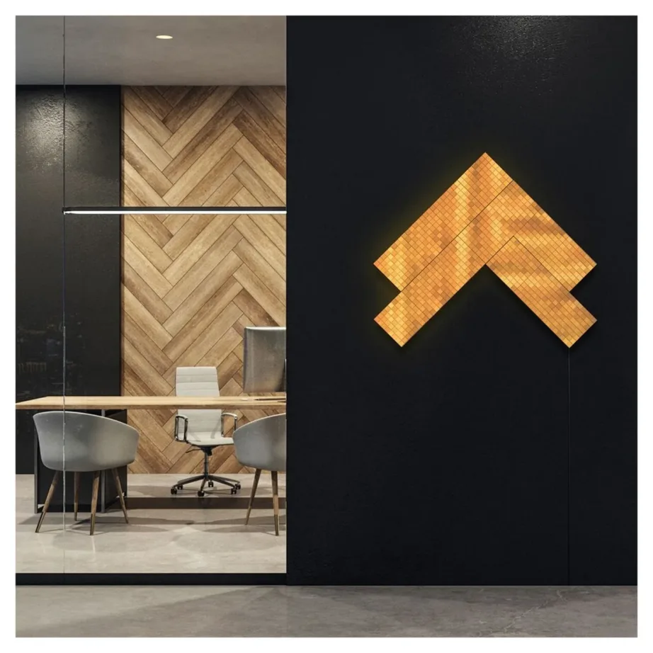 Twinkly TWQ064STW-07-BEU 6-paneeline 16×16 cm RGB LED nutikate valguspaneelide komplekt (1 master + 5 laiendust, 384 valguspunkti, Wi-Fi/Bluetooth, ühilduvus Alexa/Google/HomeKit, siseruumidesse) – 8