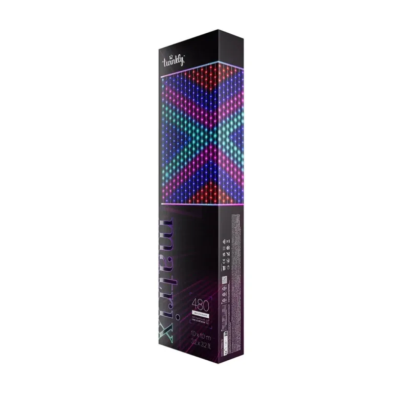 Twinkly TWW480STP-TEU 100x100 cm 480 RGB LED nutikas valguskardin siseruumidesse, Wi-Fi ja Bluetooth, hämardatav, IP20