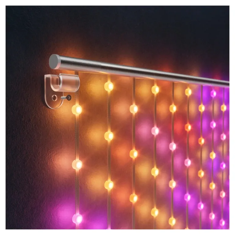 Twinkly TWW480STP-TEU 100x100 cm 480 RGB LED nutikas valguskardin siseruumidesse, Wi-Fi ja Bluetooth, hämardatav, IP20