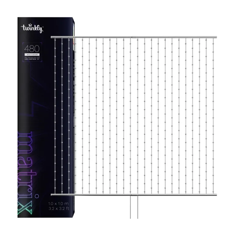 Twinkly TWW480STP-TEU 100x100 cm 480 RGB LED nutikas valguskardin siseruumidesse, Wi-Fi ja Bluetooth, hämardatav, IP20