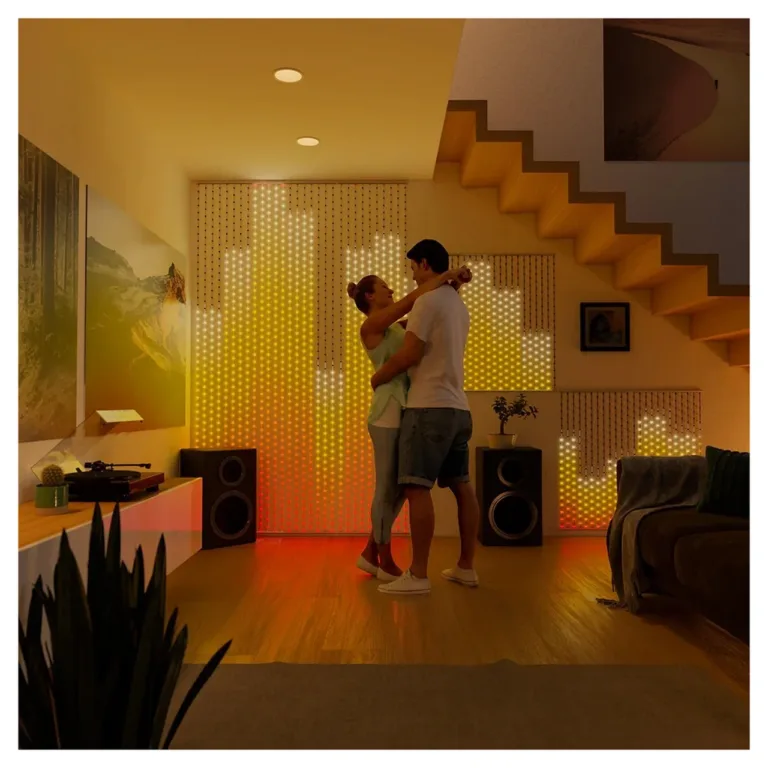 Twinkly TWW500STP-TEU 500 RGB LED 50x240 cm läbipaistev nutikas valguskardin, hämardatav, Bluetooth ja Wi-Fi, Amazon Alexa/Google Assistant ühilduvus, siseruumidesse