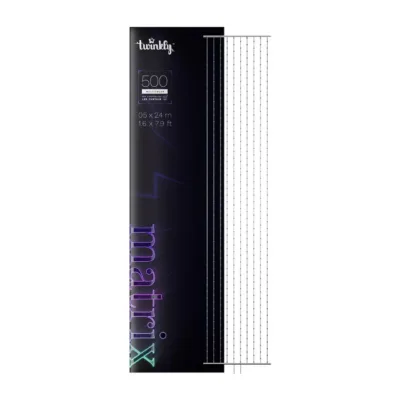 Twinkly TWW500STP-TEU 500 RGB LED 50x240 cm läbipaistev nutikas valguskardin, hämardatav, Bluetooth ja Wi-Fi, Amazon Alexa/Google Assistant ühilduvus, siseruumidesse