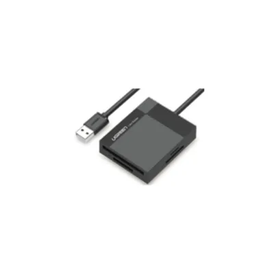 Ugreen 30231 USB 3.2 Gen 1 must kaardilugeja SD, SDHC, MMC ja CF kaartidele, 68x55x15 mm, 1,5 m kaabel