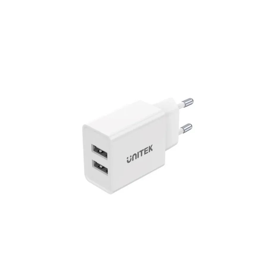 Unitek P1113A-EU 12W valge 2x USB-A EU seinalaadija nutitelefonidele ja tahvelarvutitele – 4