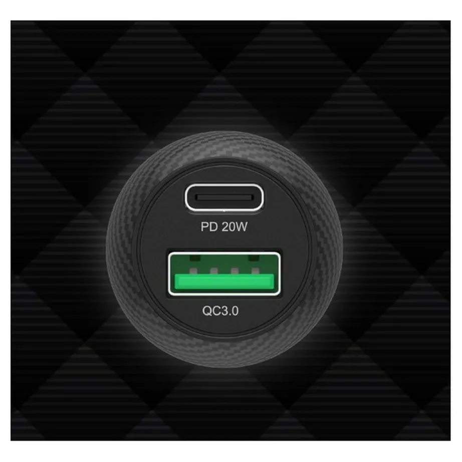 Unitek P1400A 38W must autolaadija USB-C ja USB-A QC 3.0, universaalne, 12–24 V – 4