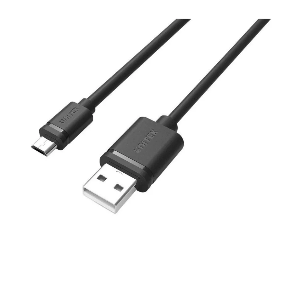 UNITEK Y-C451GBK 1 m USB 2.0 A–Micro-USB B must andme- ja laadimiskaabel