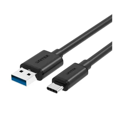 UNITEK Y-C474BK+ 1 m USB A–USB C must USB 3.2 Gen 1 andme- ja laadimiskaabel