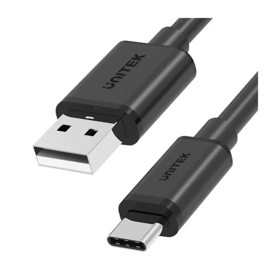 UNITEK Y-C480BK 0,25 m USB-A (isane) – USB-C (isane) valge andme- ja laadimiskaabel, 3A, 9V