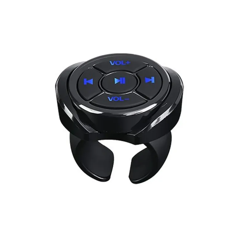 Vakoss BC-218 Bluetooth must roolile kinnitatav kaugjuhtimispult nutitelefonile, taustvalgustusega nupud, kaugpildistamine, 36x36x8,5 mm
