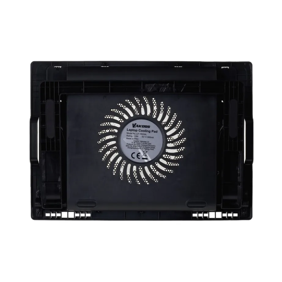 Vakoss LF-1860AL must 17″ (43,2 cm) sülearvuti jahutusalus USB-ga, 370x265x63 mm, 1500 p/min – 9