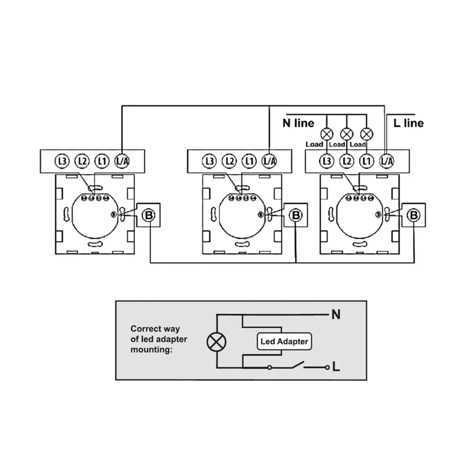 Valge klaasist puutelüliti Maclean MCE710W, LED-taustvalgustus, veekindel – 7