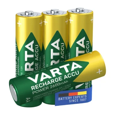 VARTA 05716 AA 2600mAh NiMH laetavad akud, 1,2V, 4 tk blisterpakendis