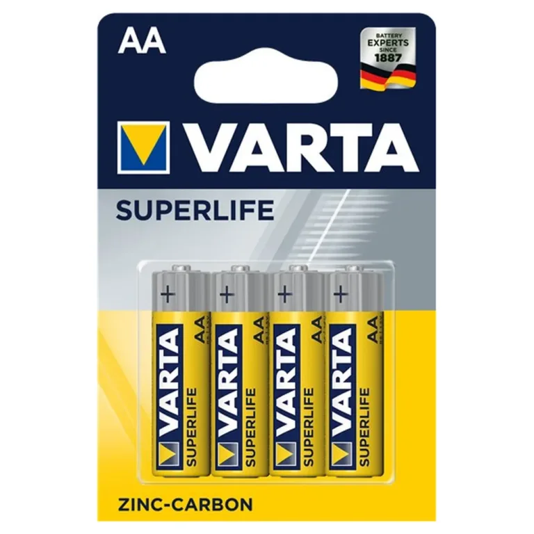 Varta SUPERLIFE R6 AA 1.5V tsink-süsinik patarei, 4 tk blisterpakendis