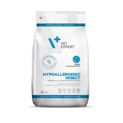 VetExpert Hypoallergenic Insect 2 kg gluteeni- ja teraviljavaba kuivtoit täiskasvanud koertele, allergiate ja toidutalumatuse vähendamiseks