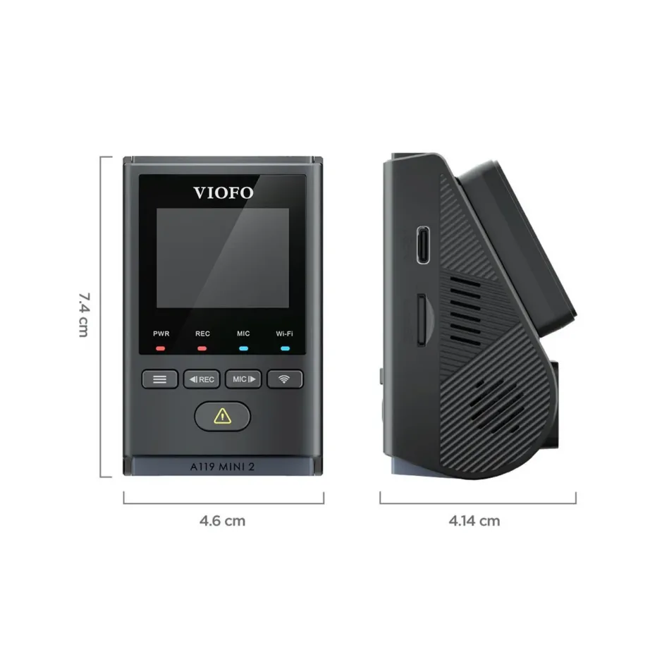 VIOFO A119 MINI 2-G GPS 46 × 74,5 × 41 mm autokaamera, Sony STARVIS 2 sensor, Quad HD, 60 fps, öörežiim, GPS, Wi-Fi, must – 7