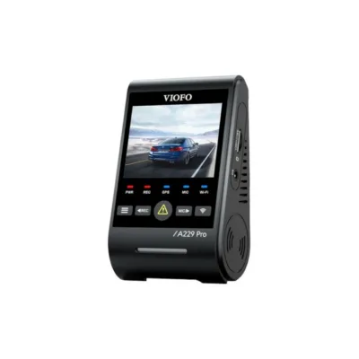 VIOFO A229 Pro 2CH-G 4K+2K kahe kaameraga autokaamera GPS-iga, Sony STARVIS2 sensor, WiFi, parkimisrežiim, 2,4" ekraan, kuni 512GB microSD tugi, must
