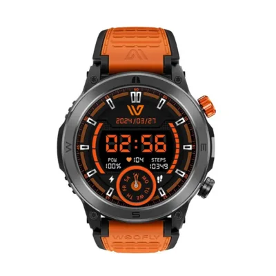 Weofly WY-CONQUER/OE 1,43" AMOLED IP68 oranž/must nutikell pulsi- ja vererõhu jälgimisega, Bluetooth 5.3, 260mAh