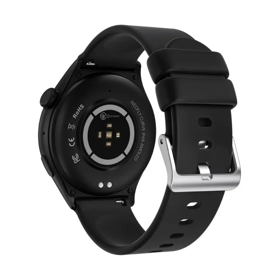 Weofly WY-CURVE/BK 1,43″ AMOLED must nutikell BLUETOOTH 5.3, IP68, tervise jälgimine, 300 mAh aku, Android/iOS – 4