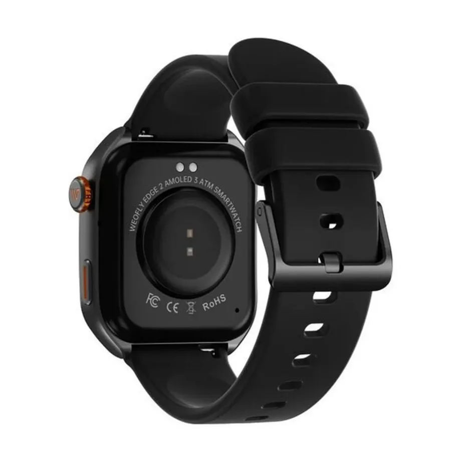 Weofly WY-EDGE2/BK 1,85″ AMOLED must alumiiniumist nutikell, 3 ATM veekindel, tervise- ja unejälgimine, 400 mAh aku, Bluetooth 5.3, universaalne rihm – 4