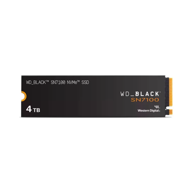 Western Digital Black SN7100 4TB M.2 2280 PCIe 4.0 NVMe SSD, 3D TLC NAND, 7000 MB/s lugemiskiirus, WDS400T4X0E-00CJA0 lauaarvutitele