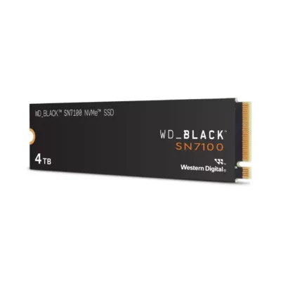 Western Digital Black SN7100 4TB M.2 2280 PCIe 4.0 NVMe SSD, 3D TLC NAND, 7000 MB/s lugemiskiirus, WDS400T4X0E-00CJA0 lauaarvutitele