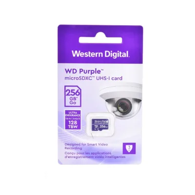 Western Digital WD Purple SC QD101 256 GB Class 10 U1 microSDXC mälukaart turvakaameratele