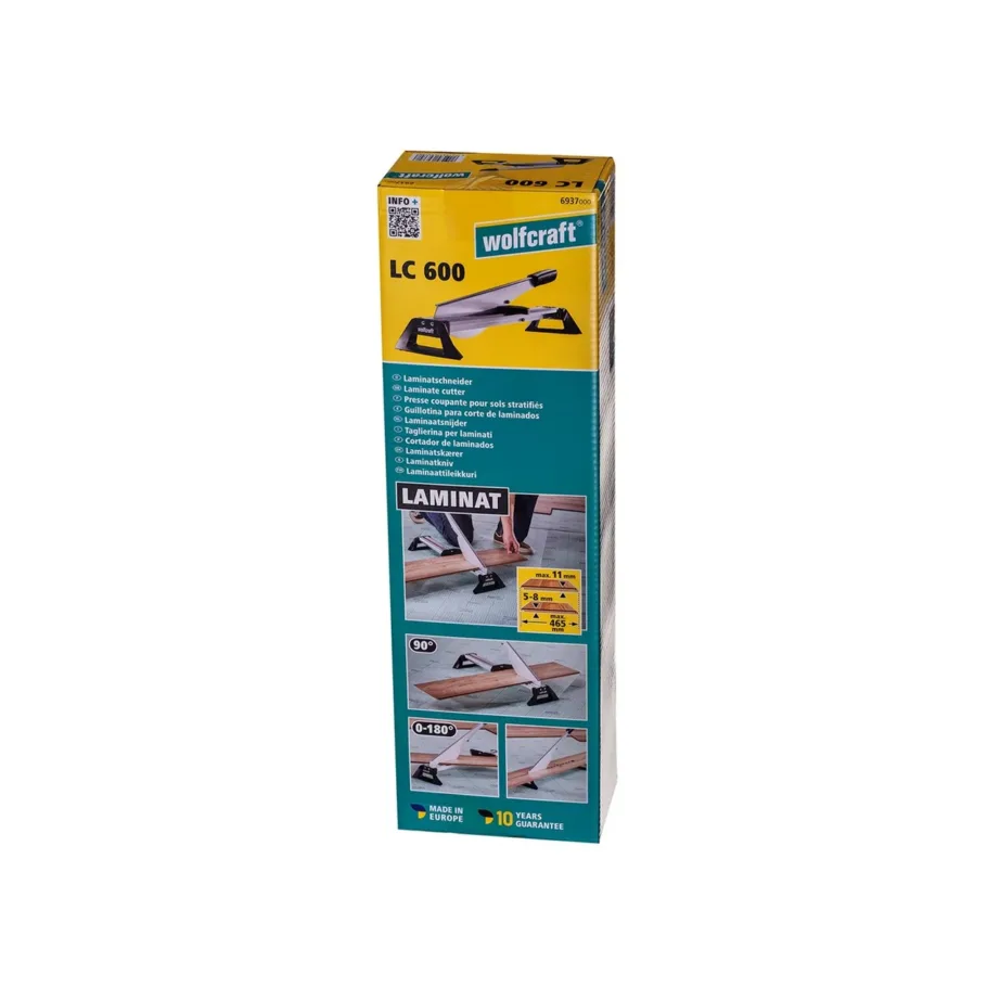 Wolfcraft LC 600 46,5 cm alumiiniumist laminaadilõikur kuni 8 mm paksusele, kaasas kuuskantvõti – 14