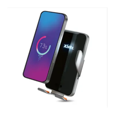 Xblitz FX4 Elegance must 360° pööratav auto peatugedele kinnitatav hoidik telefonile ja tahvelarvutile kuni 7,9"