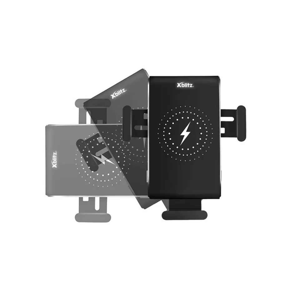Xblitz GX3 USB-C must aktiivne autohoidik juhtmevaba laadijaga nutitelefonidele, paigaldus õhuavale või iminapaga, 62x22x121 mm – 5