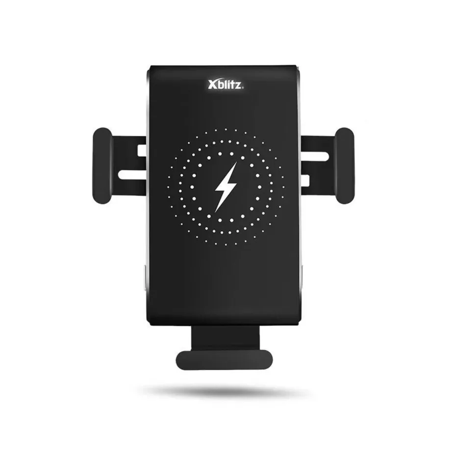 Xblitz GX3 USB-C must aktiivne autohoidik juhtmevaba laadijaga nutitelefonidele, paigaldus õhuavale või iminapaga, 62x22x121 mm