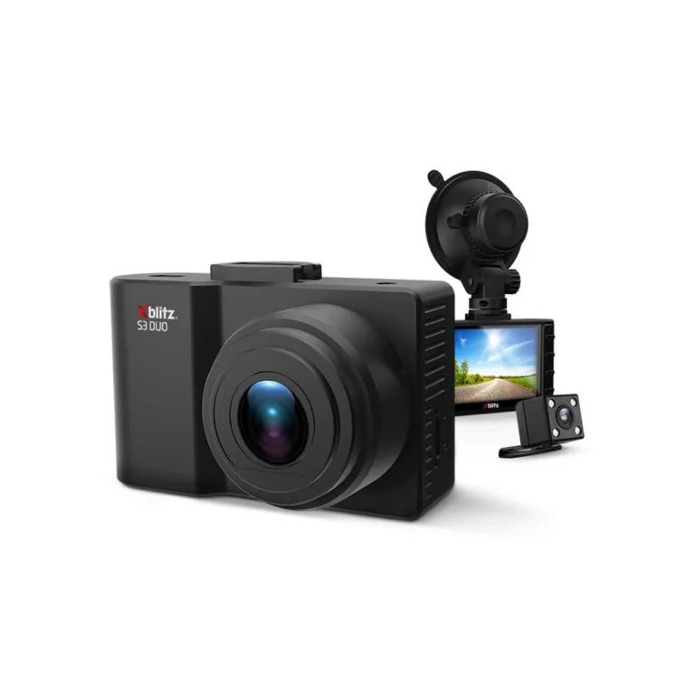 Xblitz S3 DUO kahe kaameraga Full HD autokaamera, 2,4'' ekraan, 128GB microSD tugi, must