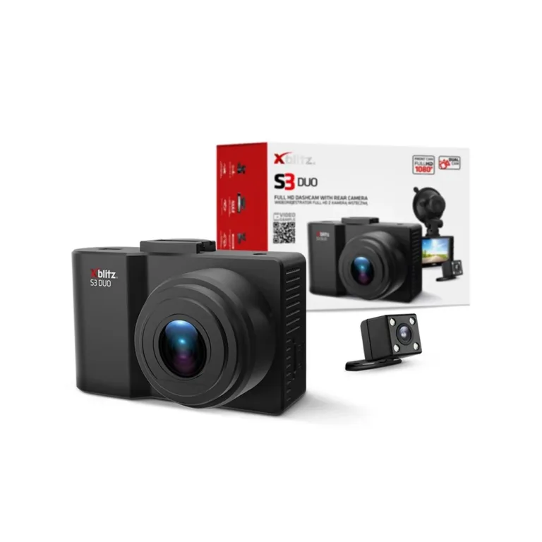Xblitz S3 DUO kahe kaameraga Full HD autokaamera, 2,4'' ekraan, 128GB microSD tugi, must