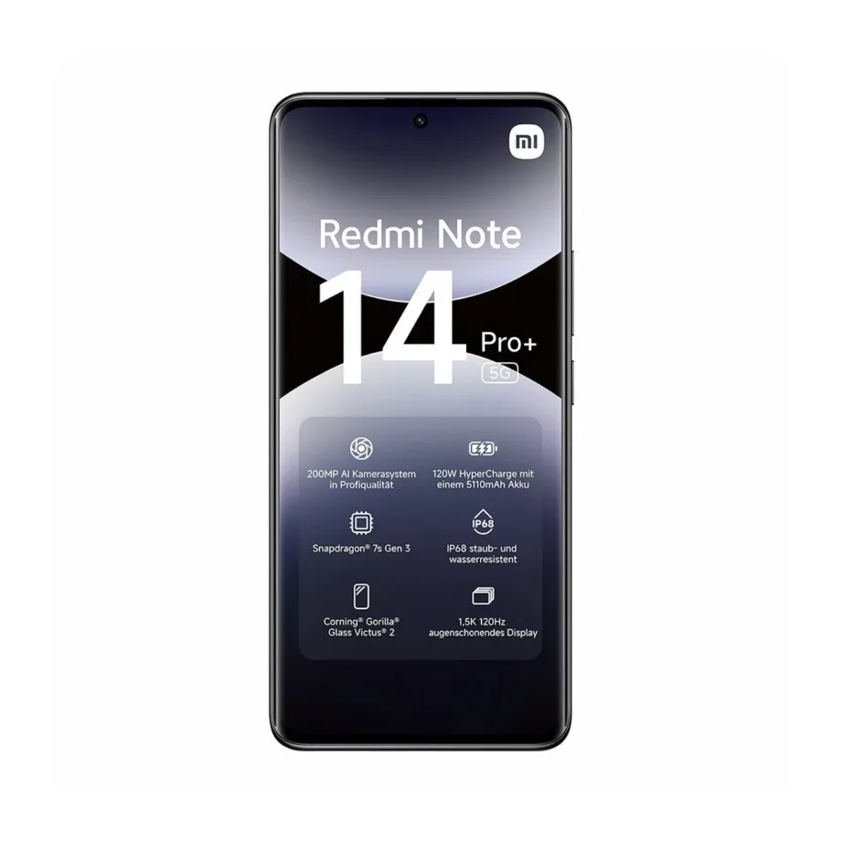 Xiaomi Redmi Note 14 Pro+ 5G MZB0I9OEU 8GB/256GB 6,67″ AMOLED must alumiiniumkorpuses nutitelefon, 200 MP kaamera, IP68, 5110 mAh, Dual SIM – 7