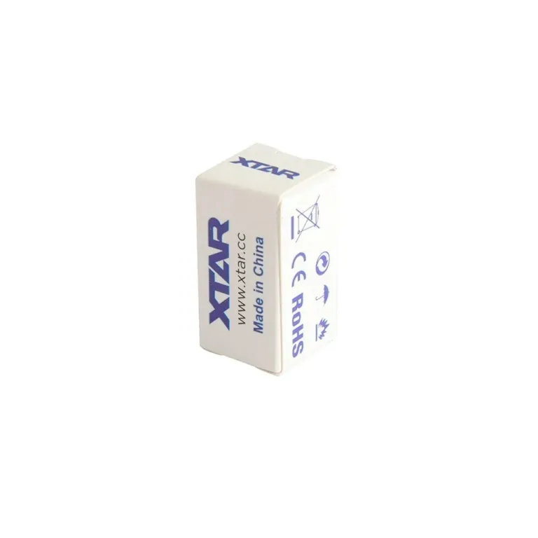 XTAR 16340-650 3,7V 650 mAh liitiumioonu laetav aku kaitsega, 16x34 mm, 1 tk